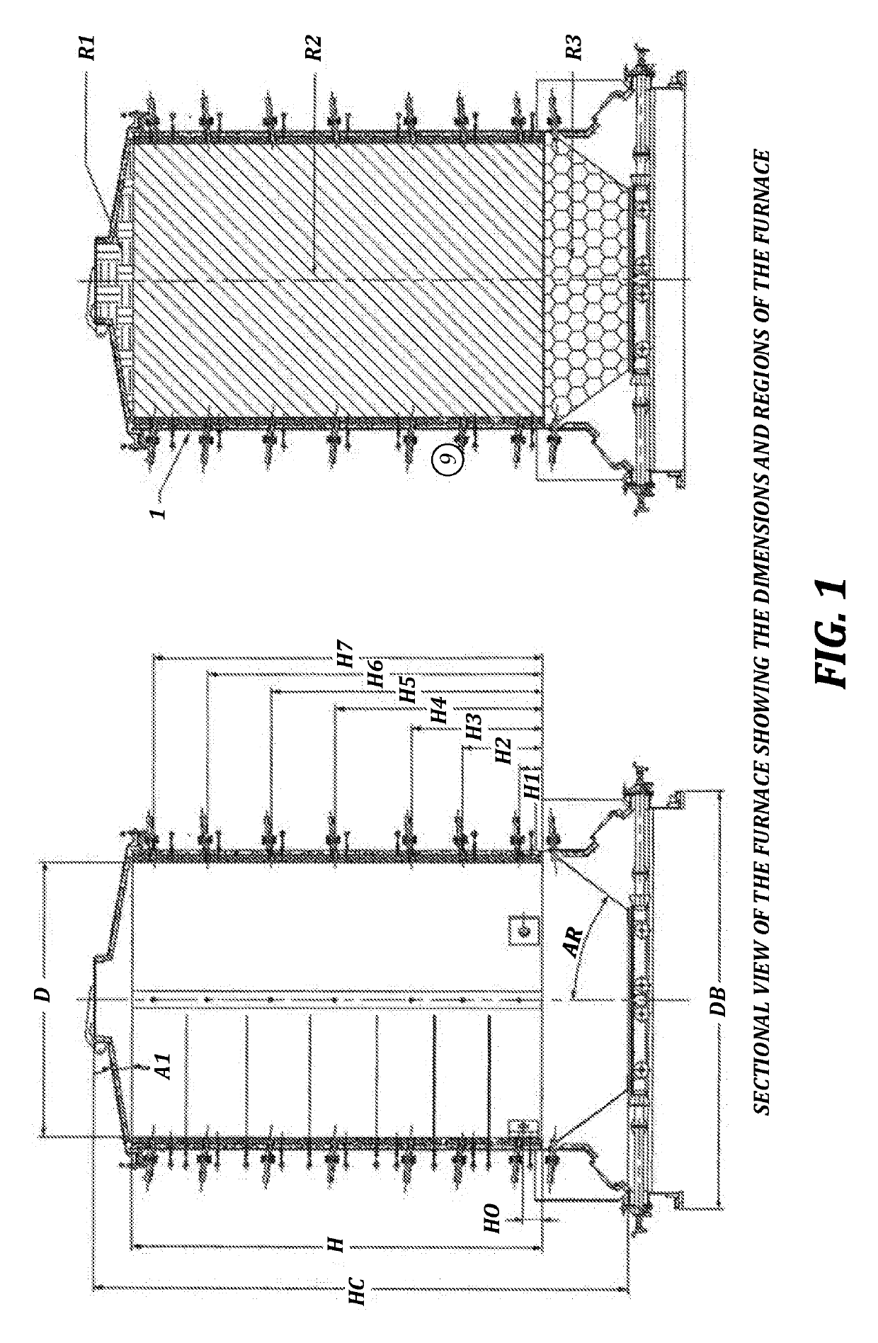 Industrial process using a forced-exhaust metal furnace and mechanisms developed for simultaneously producing coal, fuel gas, pyroligneous extract and tar