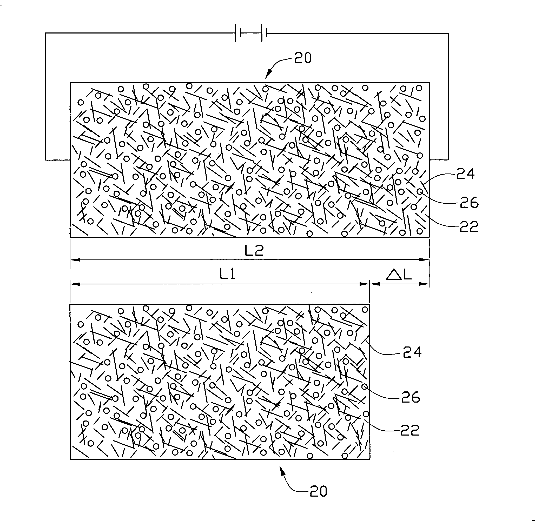 Electrostrictive composite material and preparation method thereof