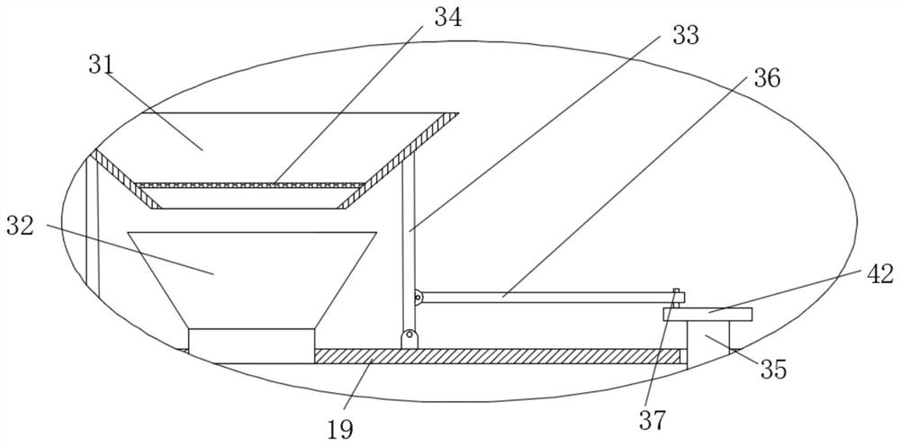 Hickory nut grinding and drying device for preparing hickory nut powder and using method thereof