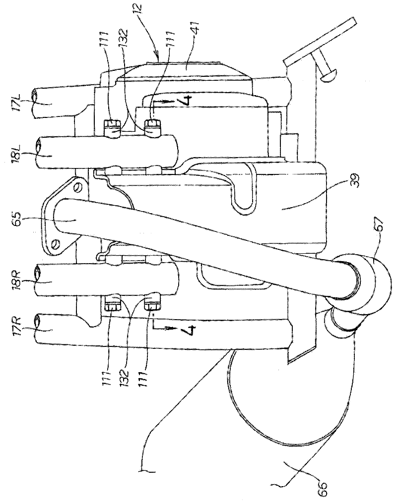 Engine suspension structure for two-wheeled motor vehicle