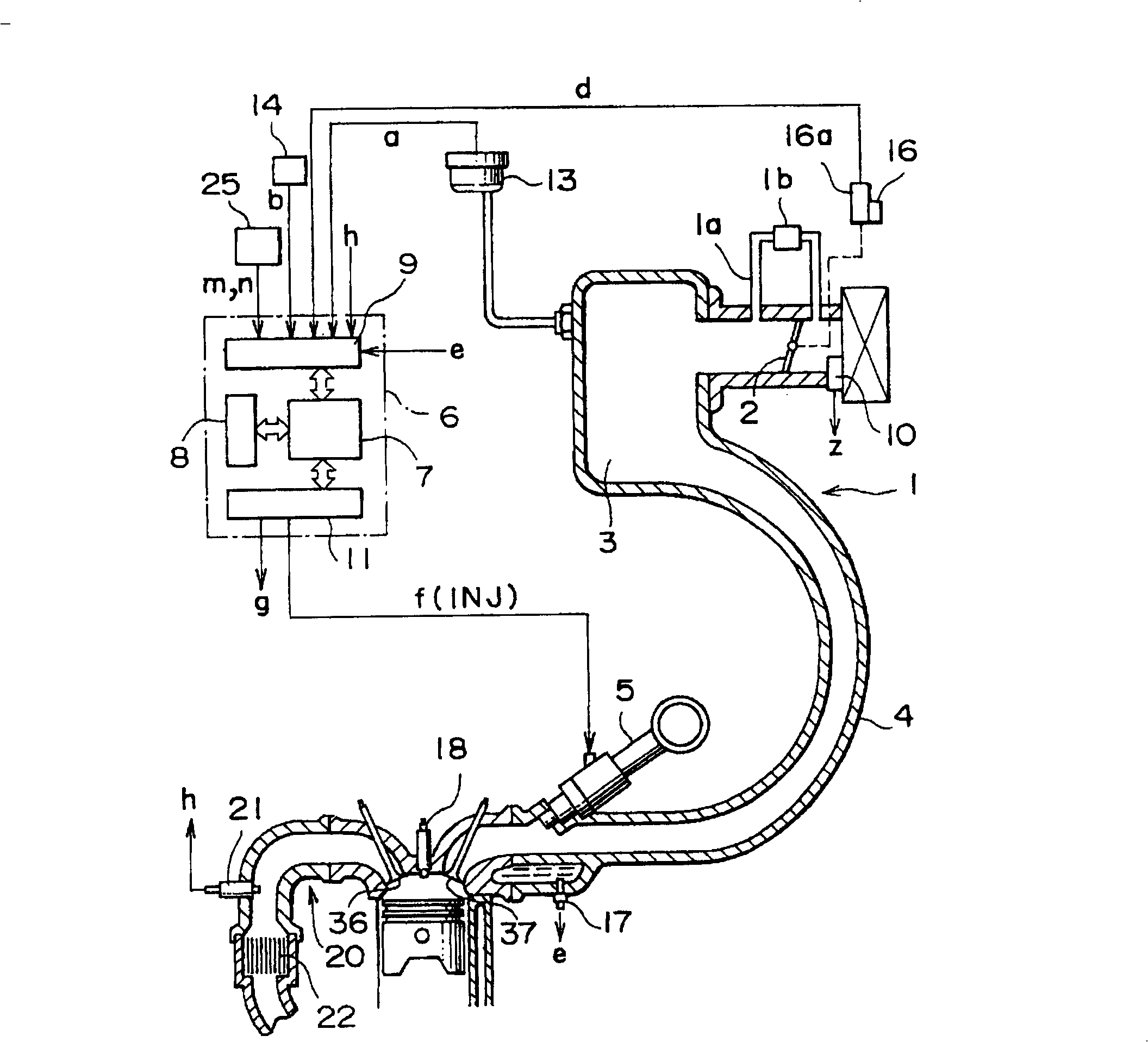 Electronic control device for IC engine