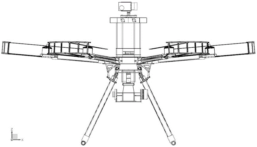 Portable six-rotor-wing aircraft used for bridge detection