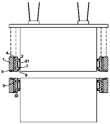 Crane box end anti-sway device