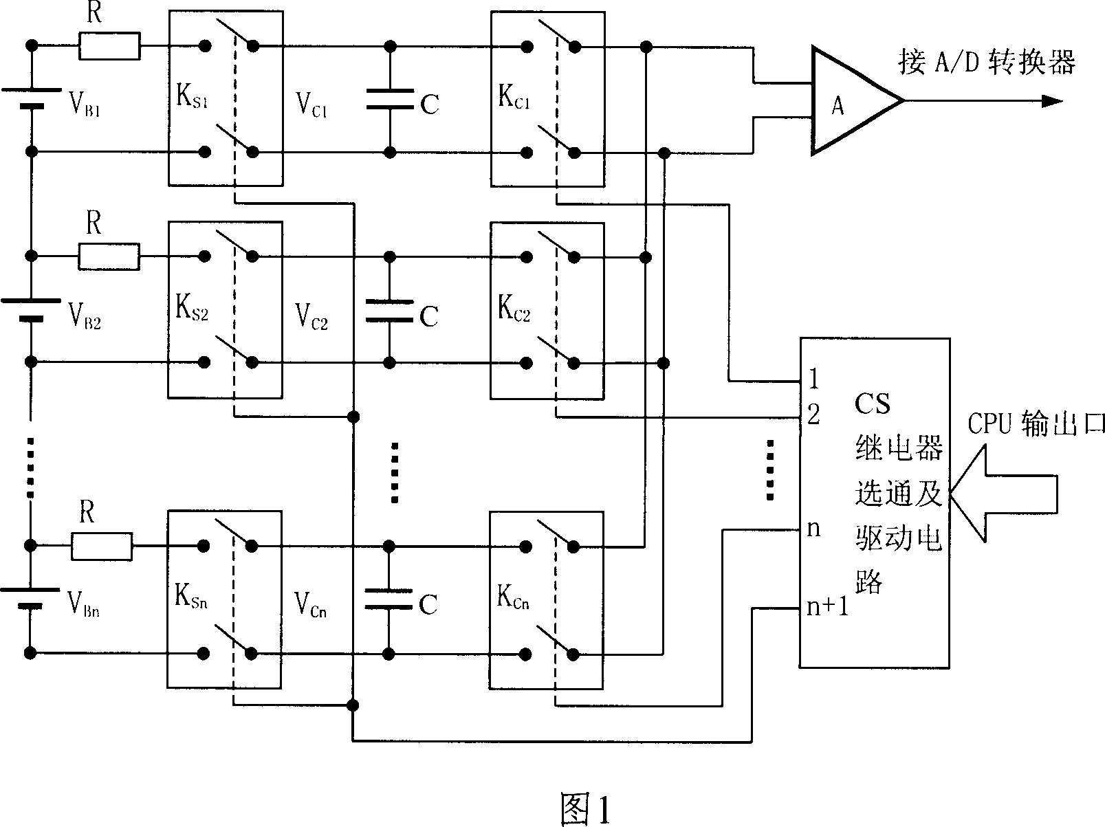 Circuit for measuring synchronized sampler of flying capacitance
