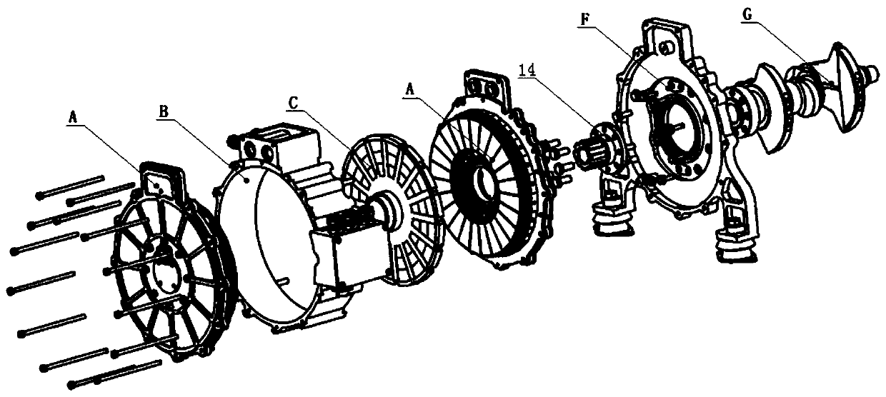 Integrated axial magnetic flux disc type generator