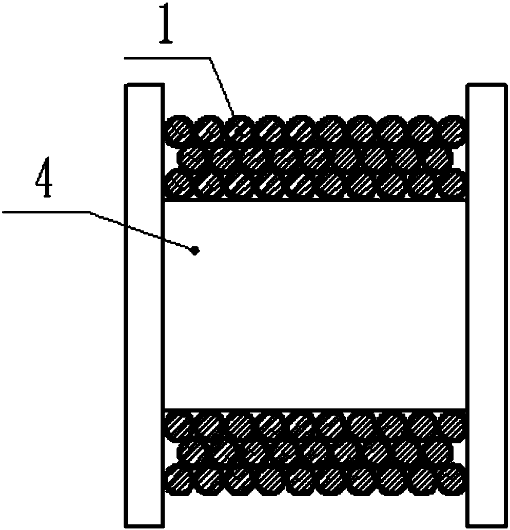 Paper-packaged winding line of device wire winding capable of changing AC voltage