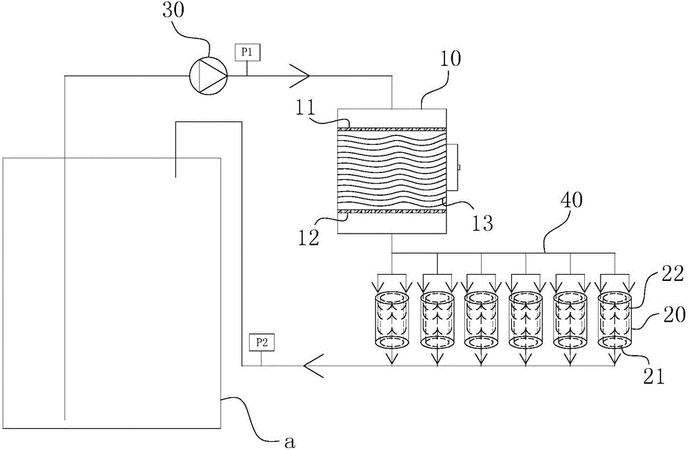 Water purifying device for air conditioning test water system