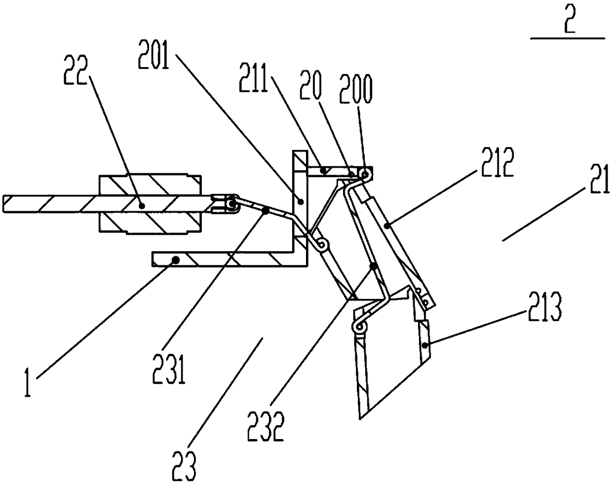 Tendon type bionic finger device of robot