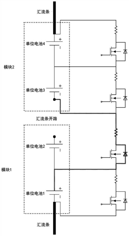 Battery pack and bus bar open circuit detection method using the battery pack