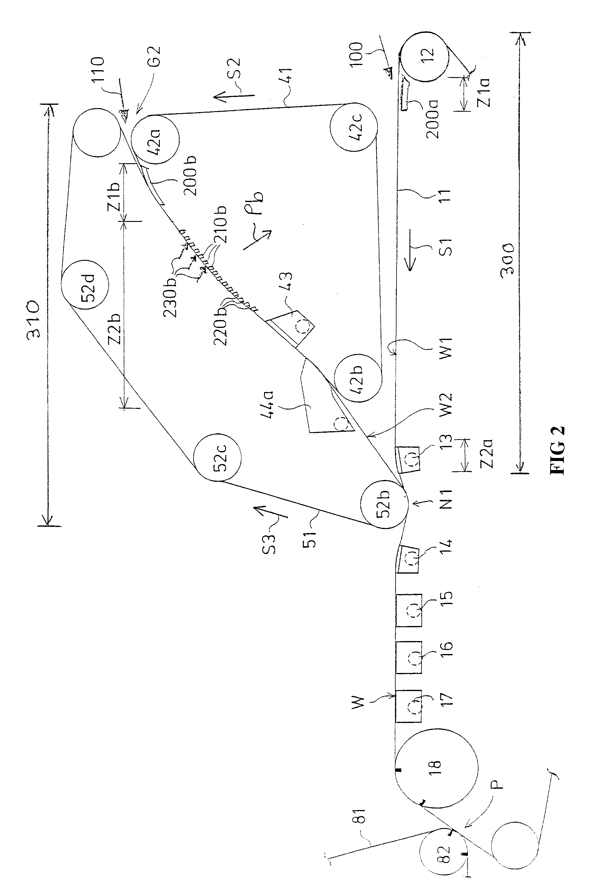 Multi-layer web formation section