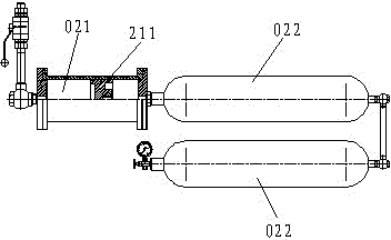 A four-cylinder hydraulic pumping unit