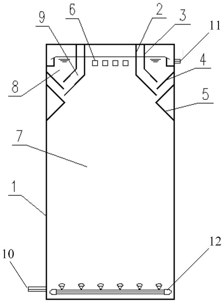 A reaction-sedimentation integrated deep-water aeration tower and its treatment process