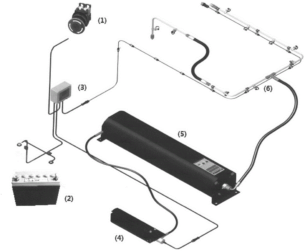 Fire-fighting system for passenger compartment of bus