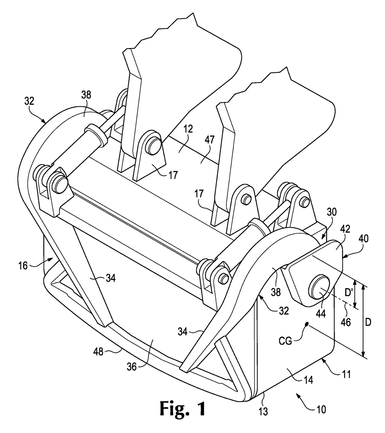 Bucket for cable shovel