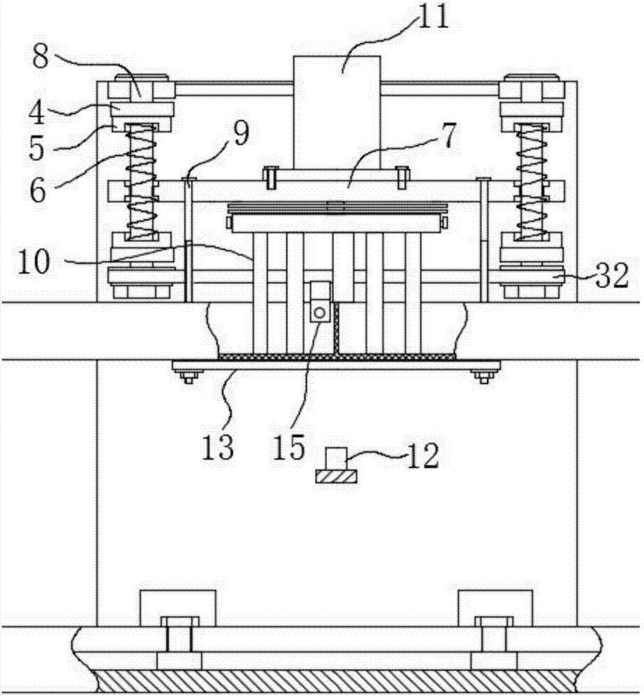 Simply supported type vibrating aging platform for beam component