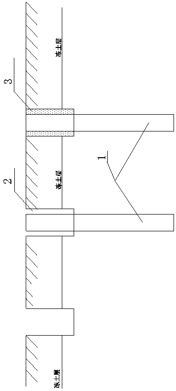 Frost heave prevention pile and construction method