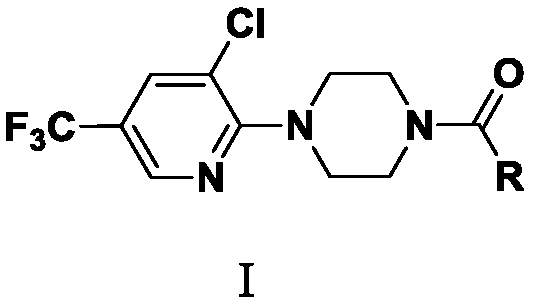 Fluoropyridine-containing piperazine amide compounds and application thereof