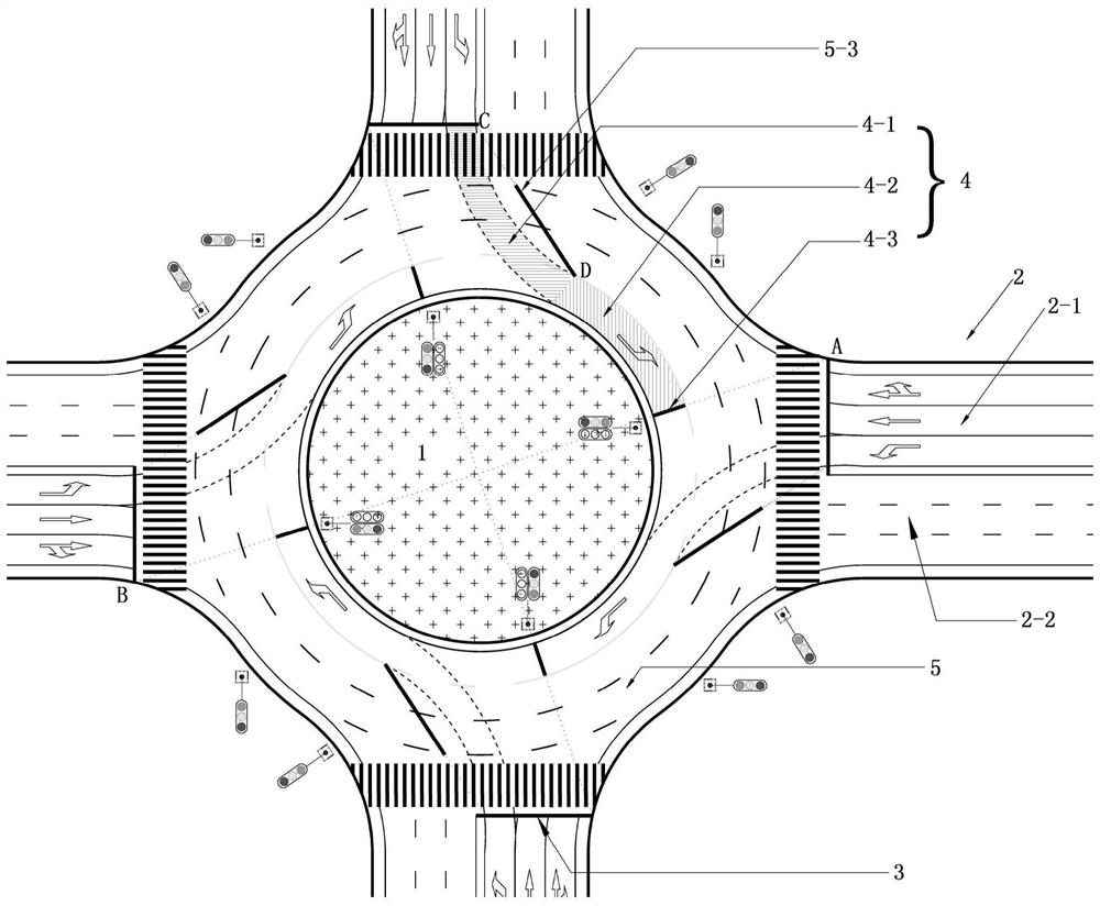 Vehicle traffic system and traffic control method at roundabout