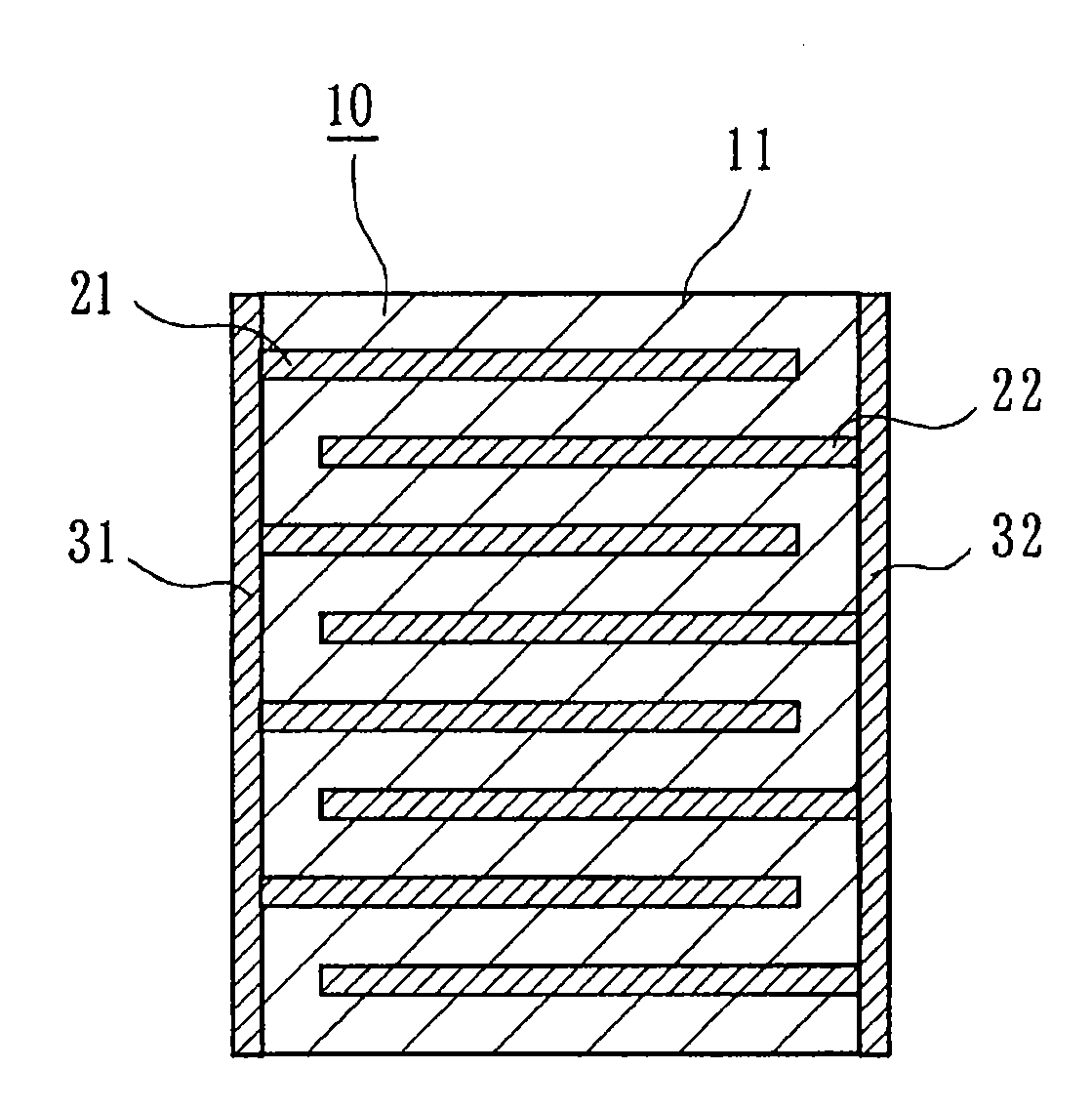 Laminated piezoelectric element and process for producing the same