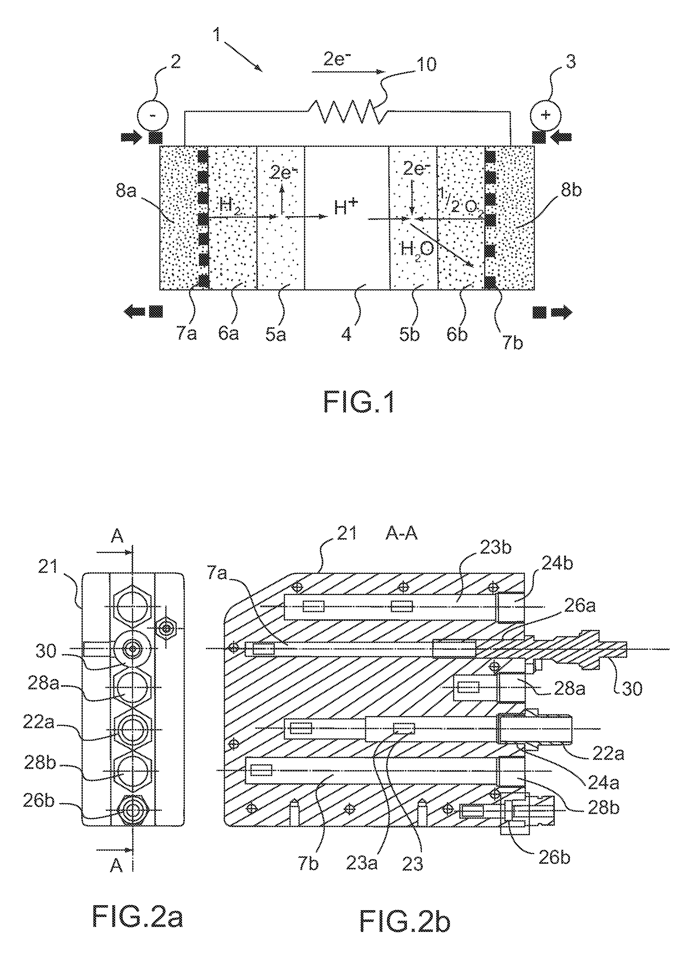 Delivery head for a fuel cell