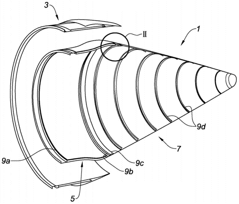 Exhaust cone for aircraft turbojet engine