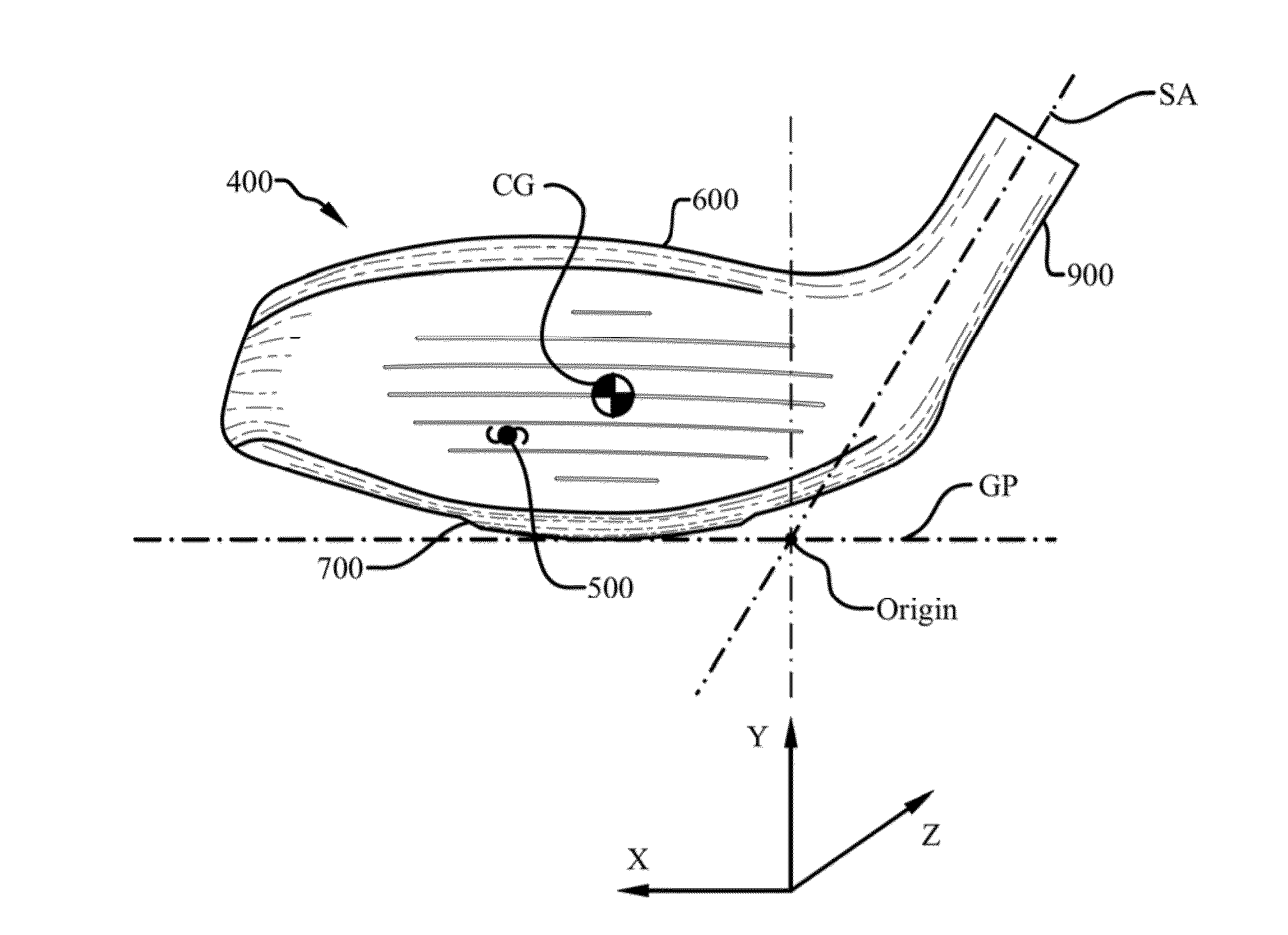 Golf club head having a stress reducing feature and shaft connection system socket