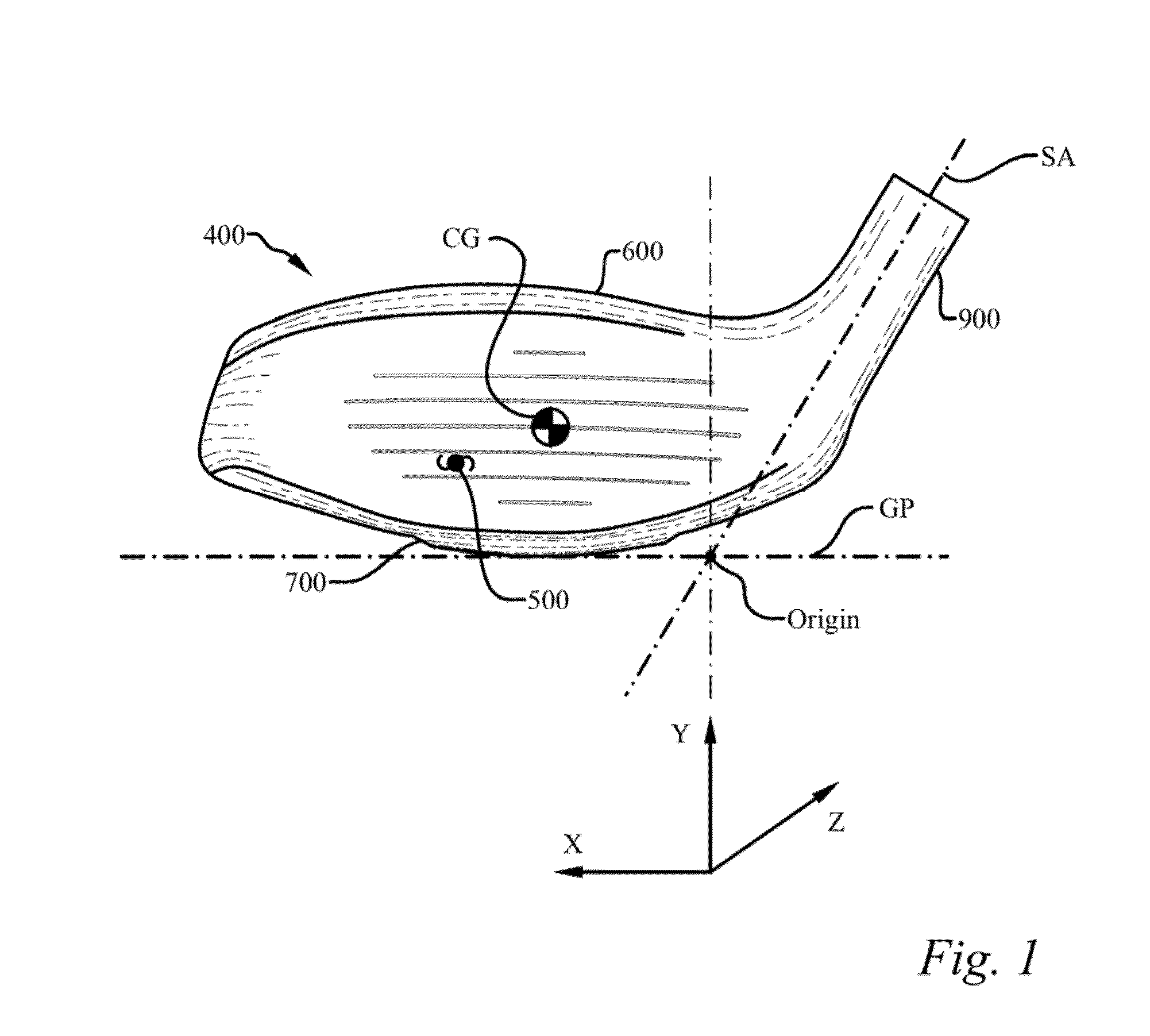 Golf club head having a stress reducing feature and shaft connection system socket