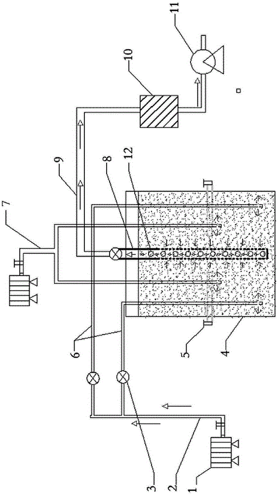 Simulating device for soil vapor extraction technique