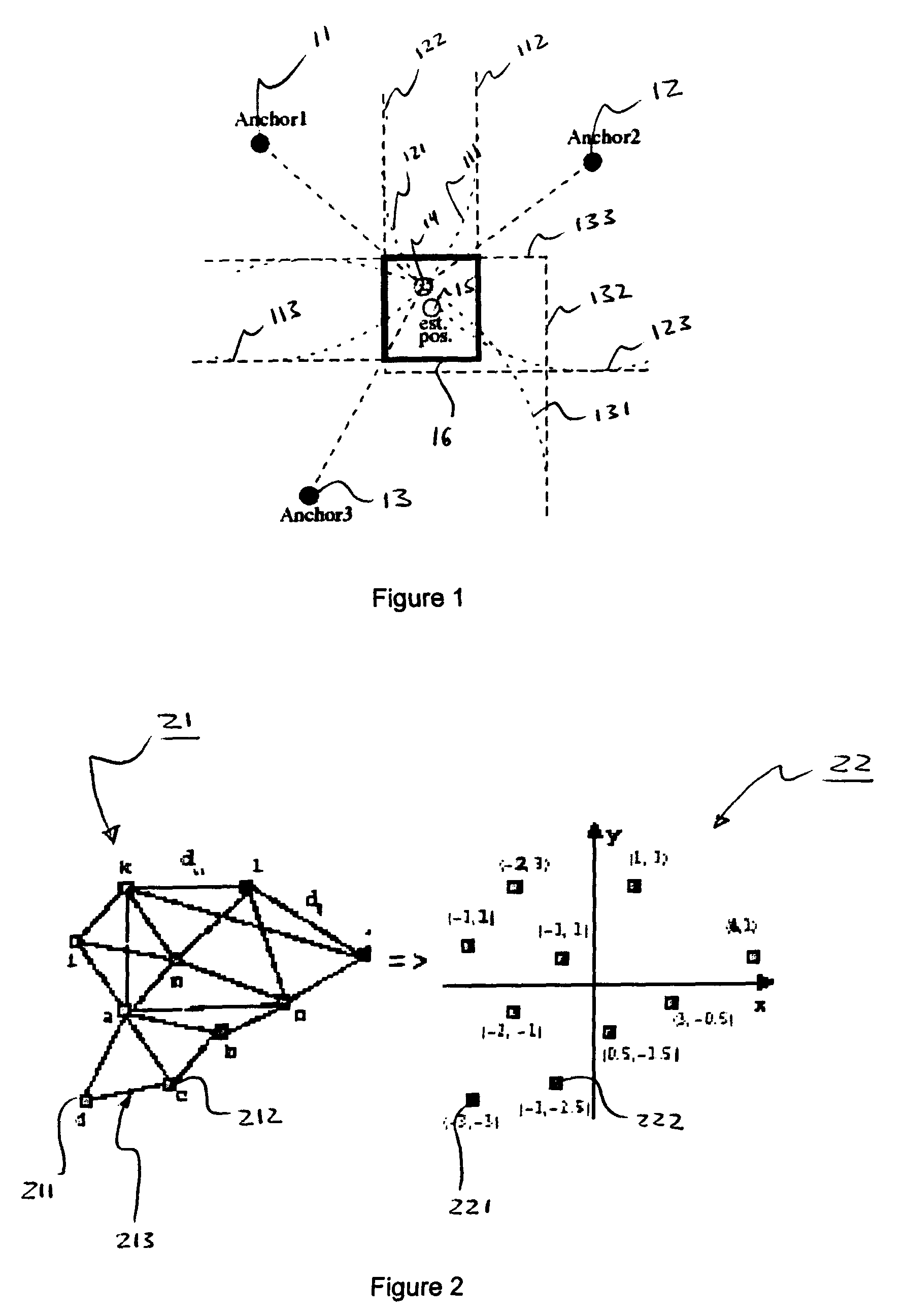 Relative 3D positioning in an ad-hoc network based on distances
