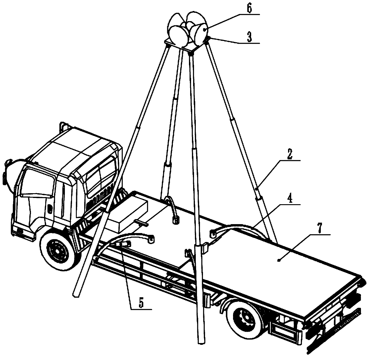 Wind-resistant lighting equipment and mobile lighting vehicle