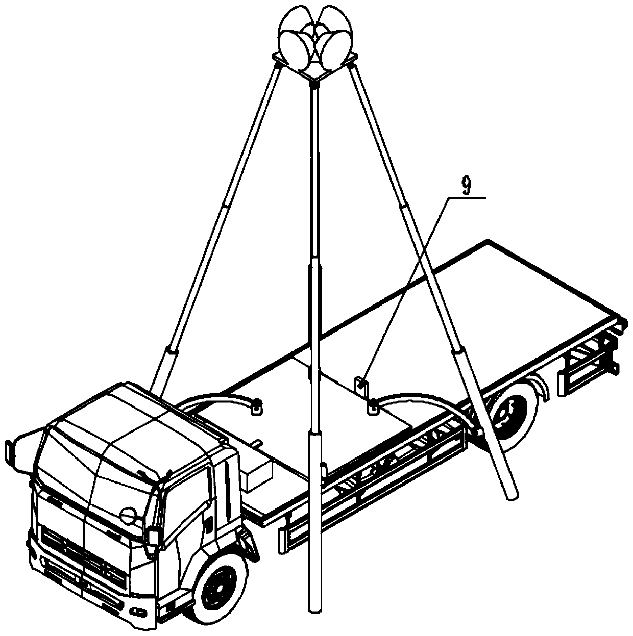 Wind-resistant lighting equipment and mobile lighting vehicle