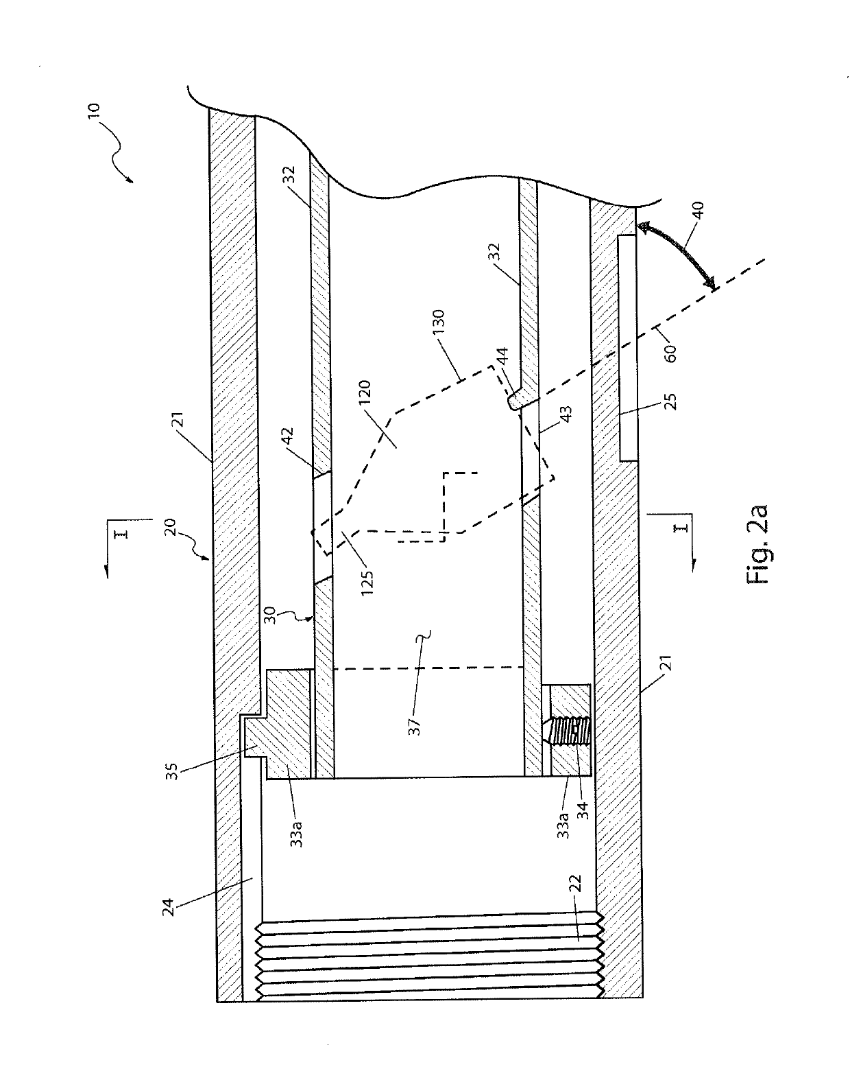 Perforation gun with angled shaped charges