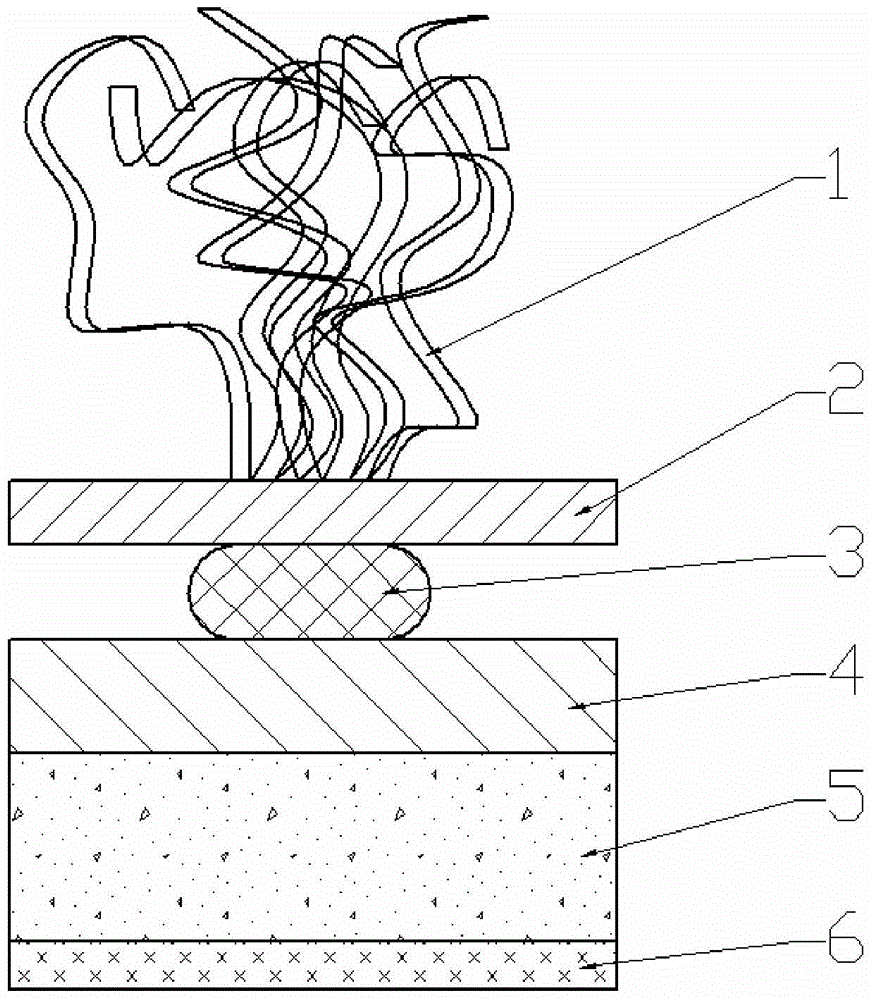 A kind of highly wear-resistant S-shaped artificial turf and its preparation method