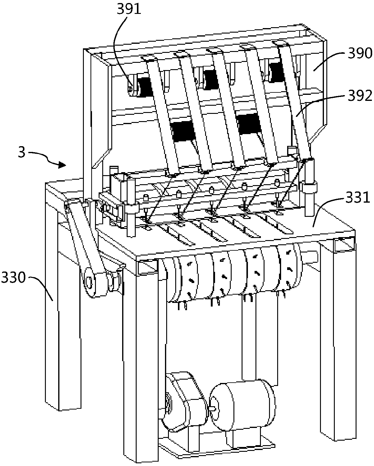 Rock wool roll felt production equipment and production method thereof