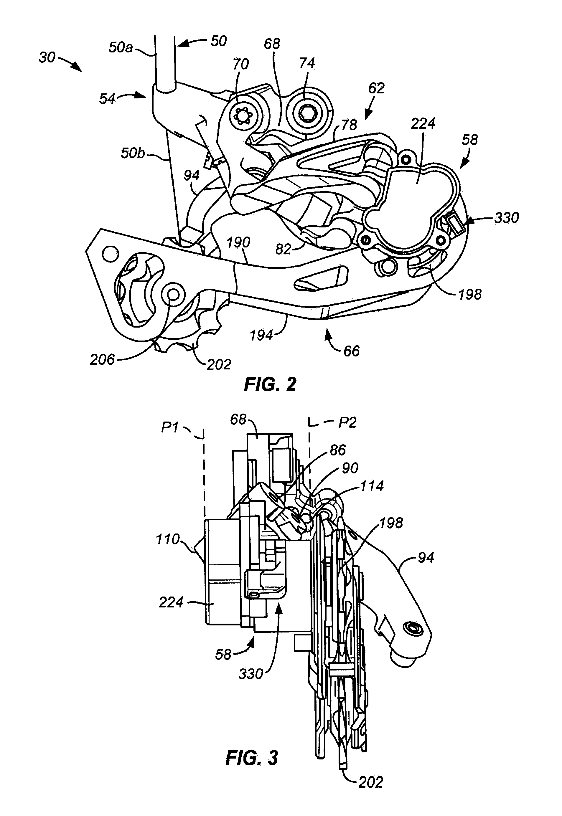 Bicycle derailleur with rotation resistance