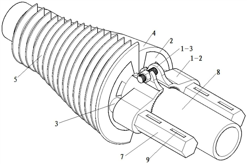 Energy-saving type tunnel advanced small pipe fast-assembly grout stopping structure