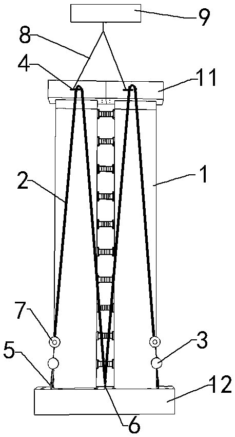 Hoisting structure and hoisting method for prefabricated panel with high height-thickness ratio