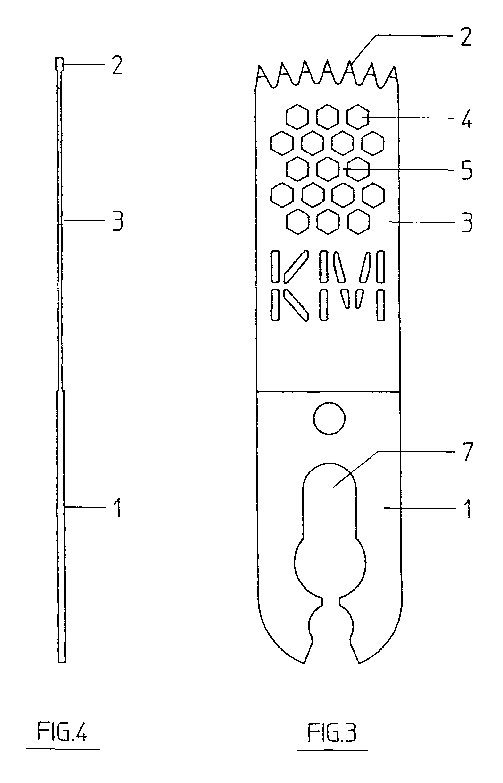 Surgical saw blade comprising recesses in the working area