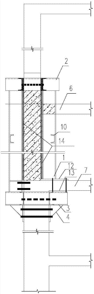 Underpinning structure and construction method for replacing unqualified shearing wall concrete
