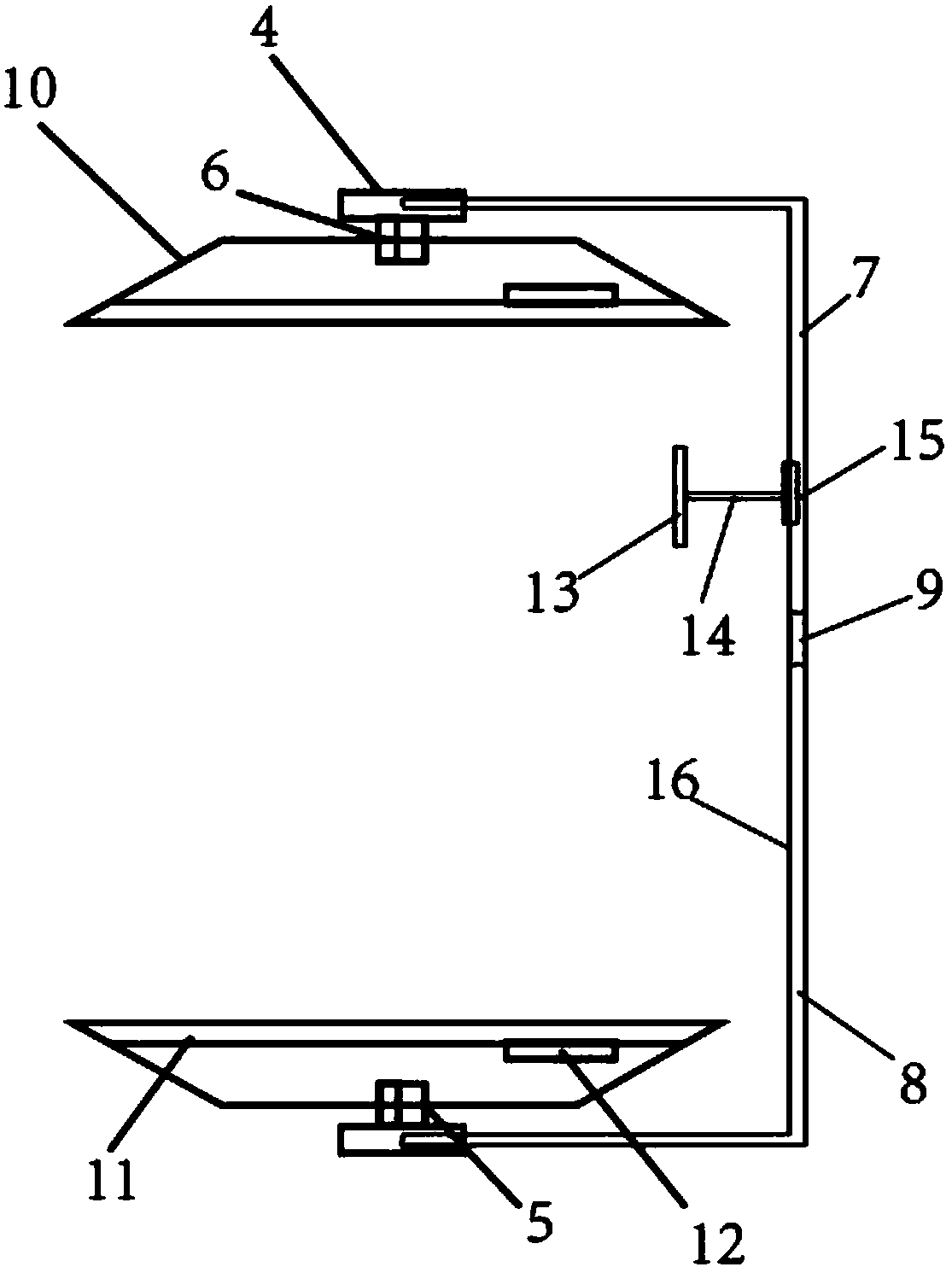 Plastic film side face sealing and cutting mold