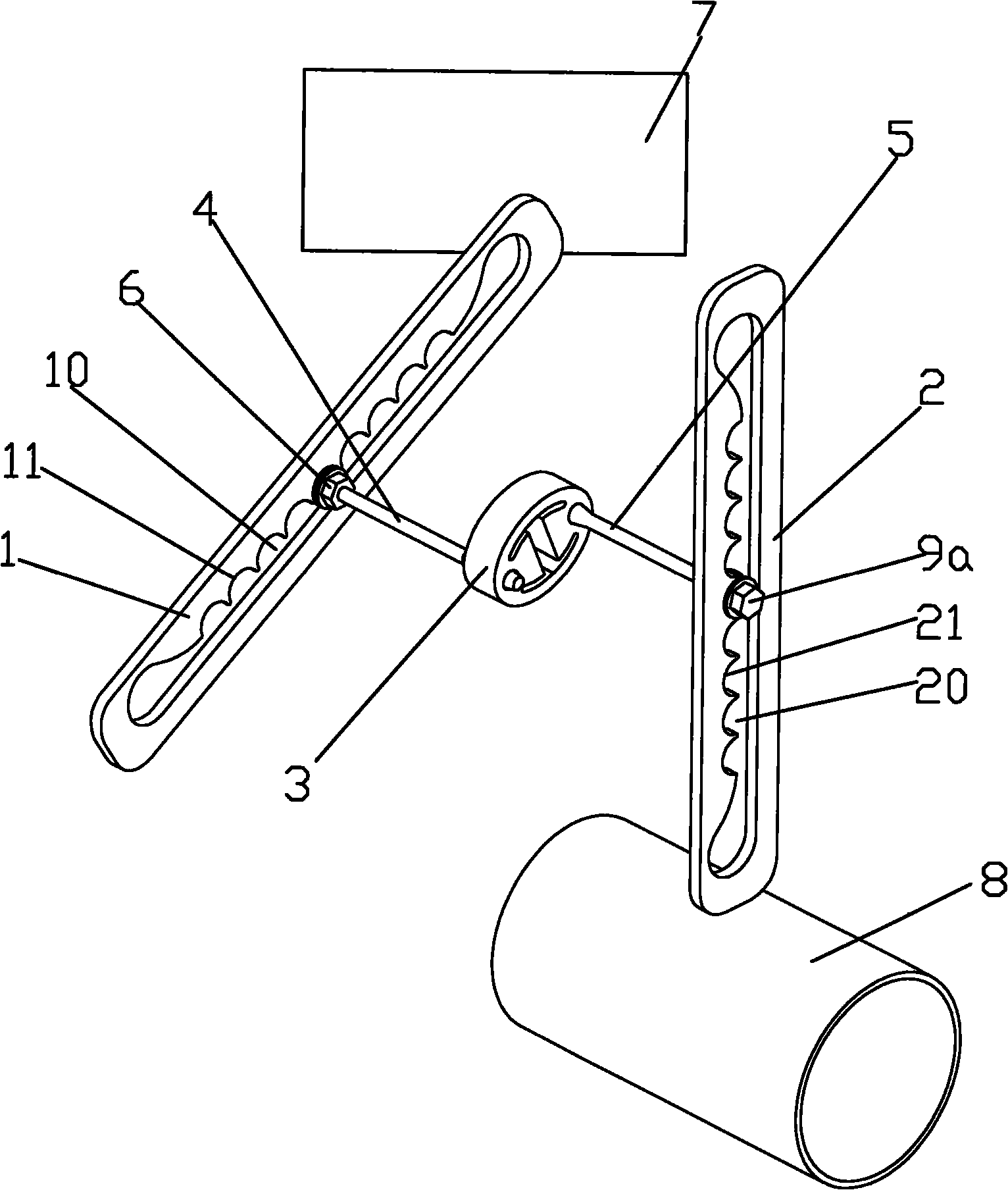 Suspension device of automotive exhaust system capable of adjusting angle of lifting lug