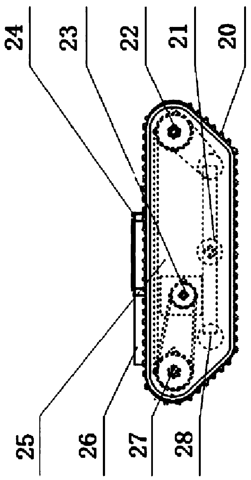 Sucking and throwing separated type steering granary flattening robot