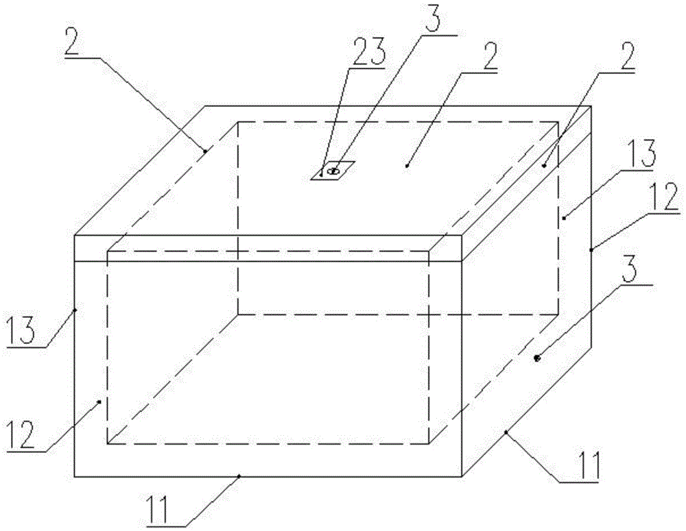 A high-concentration ozone ice hollow packaging ice box