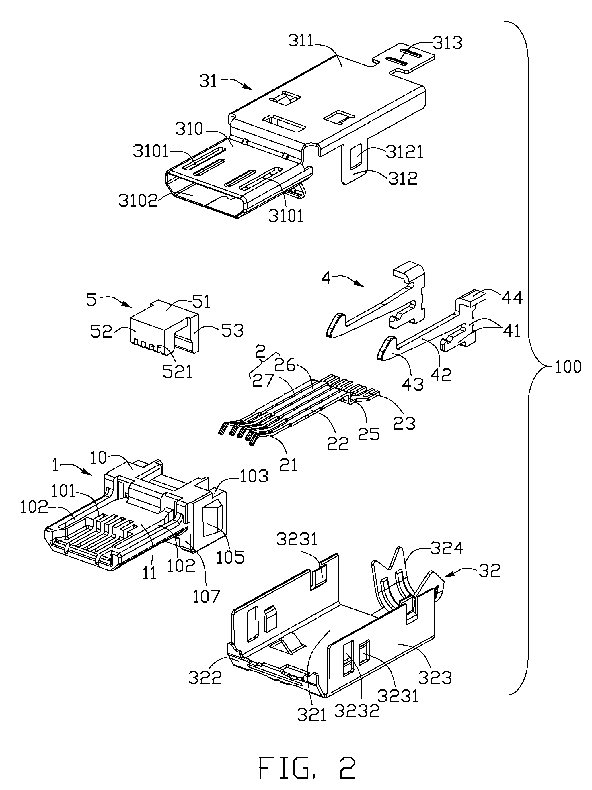 Cable connector assembly with an improved spacer