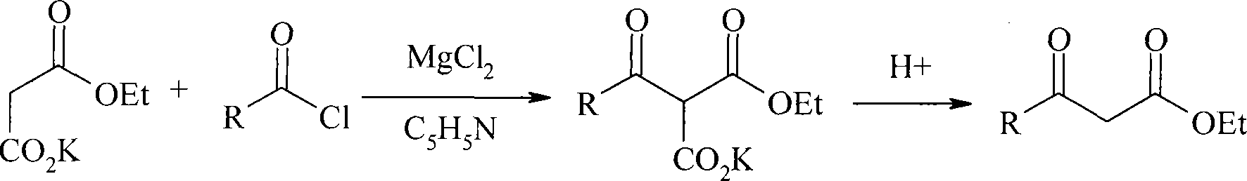 Method for preparing beta-keto acid ethyl ester