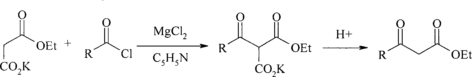 Method for preparing beta-keto acid ethyl ester