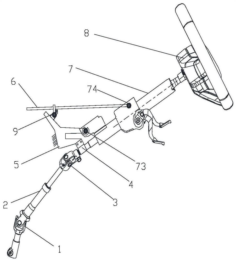 A foldable steering control system