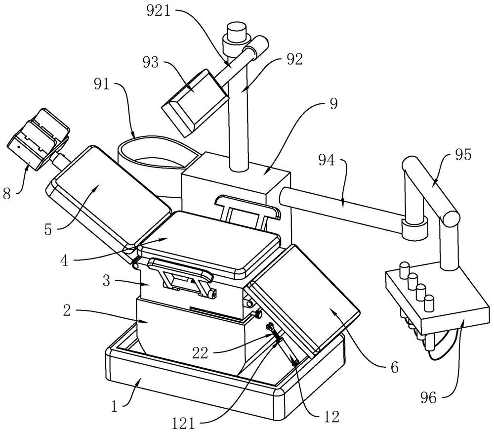 Mechanical control dental comprehensive treatment chair