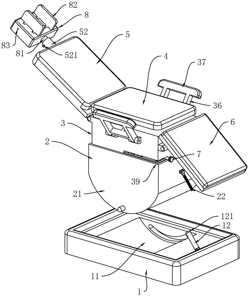 Mechanical control dental comprehensive treatment chair