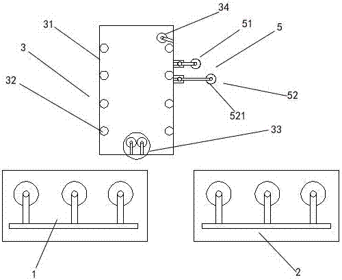 Tension-adjusting type shrink film heating mechanism